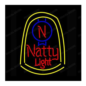 Promosyon Natty ışık lambası özel el yapımı gerçek cam tüp içecek bira Bar Motel estetik odası dekor ekran burcu Neon 12