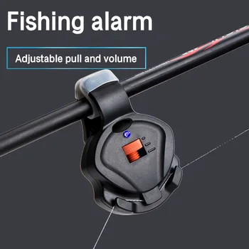 1 adet balık avı oltaya vurma alarmı Elektronik Balık Isırığı Ses Alarm Zili Ayarlanabilir Göstergesi Gündüz Gece Uyarı Işığı Balıkçılık Araçları