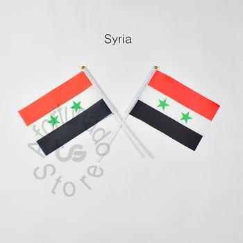 Suriye 14 * 21 cm bayrak Afiş el sallayarak Ulusal bayrak Ev Dekorasyon bayrak afiş