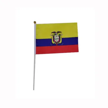 14 * 21 CM Ekvador Bayrağı El Sallayarak Afiş Kutlama İçin 100 ADET / GRUP
