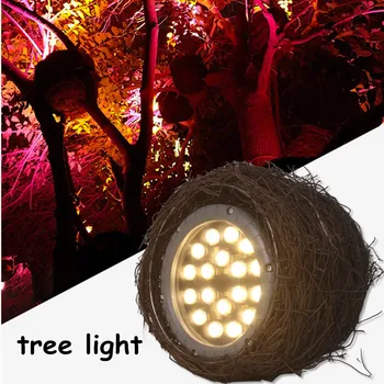 Açık peyzaj aydınlatma ağacı aydınlatma kuş yuva ışık Led spot projeksiyon ışığı bahçe mühendisliği dekorasyon renkli