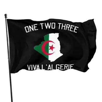 Bir İki Üç Viva Cezayir S Swea Şık Genç Büyük Kalite Orijinal Saf Sürpriz Gençlik Bayrağı Polyester