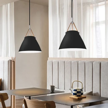 Iskandinav Minimalist kolye lambaları kişilik LED asılı ışık yatak odası oturma odası lamba otel Restoran Bar kemer avize