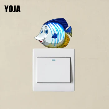 YOJA Eğlenceli Balık Ev Anahtarı Çıkartması Odası Dekor Duvar Sticker PVC Dekorasyon 11SS0032 0