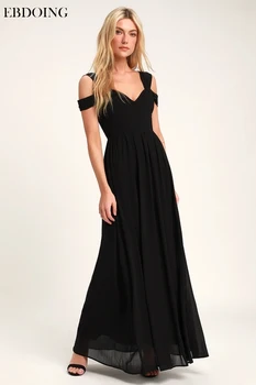 Robe de soiree Büyüleyici A-line Siyah Resmi Elbiseler Straplez Sevgiliye Vestidos de dresses Artı Boyutu Akşam Elbise Parti Törenlerinde