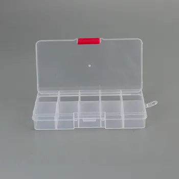 Sıcak Mini 10 Yuvaları Renkli Taşınabilir Takı alet saklama kutusu Konteyner Halka Elektronik Parçalar Vida Boncuk Organizatör Plastik Kutu