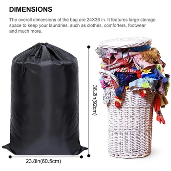 Büyük çamaşır torbası Ağır Polyester Yıkama Sırt Çantası 2 Ayarlanabilir Omuz Askıları ile Okul Kamp için FOU99