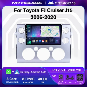 Araba Radyo Android 10 Toyota FJ Cruiser İçin J15 2006 2007 2008-2020 GPS Navigasyon Carplay Multimedya Video Stereo NO 2 Din DVD