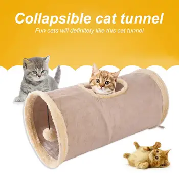 Cilt dostu Keyifli Eğlence Yavru Tünel Oyuncak Katlanabilir Pet Tüp Oyuncak Saklamak kolay Pet Hediye