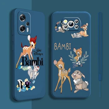 Bambi Tampon telefon kılıfı Xiaomi POCO M5 M4 X4 F4 C40 X3 NFC F3 GT M4 M3 M2 Pro C3 X2 4G 5G Sıvı Halat Kapak Fundas Coque Çapa