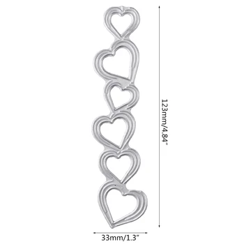 F2TE Kalp Metal Kesme Ölür Stencil DIY Scrapbooking Albümü Kağıt Kartı Şablonu Kalıp Kabartma Zanaat Dekorasyon 5