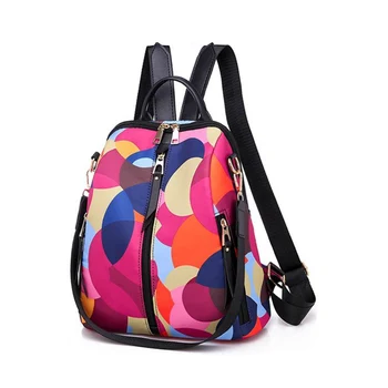 Anti-hırsızlık Sırt Çantası Kadın Vahşi Seyahat omuz çantaları Renkli Oxford Kumaş okul çantası Vahşi seyahat sırt çantası Renkli Sırt Çantası 0