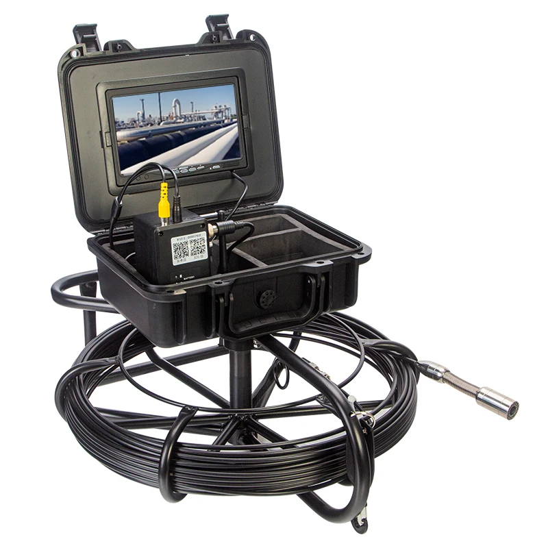 7 inç video kamera endoskop boru hattı muayene sistemi wifi kızılötesi video kaydedici 1200TVL 12LED sualtı borescope kamera 2