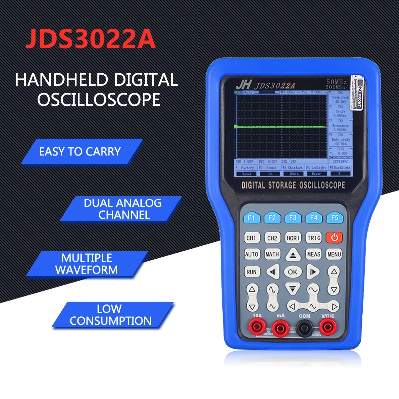 El osiloskopları Jinhan JDS3022A 500M 50MHz Bant Genişliği 2 Kanallı dijital multimetre Sinyal üreteci Kaydedici 2