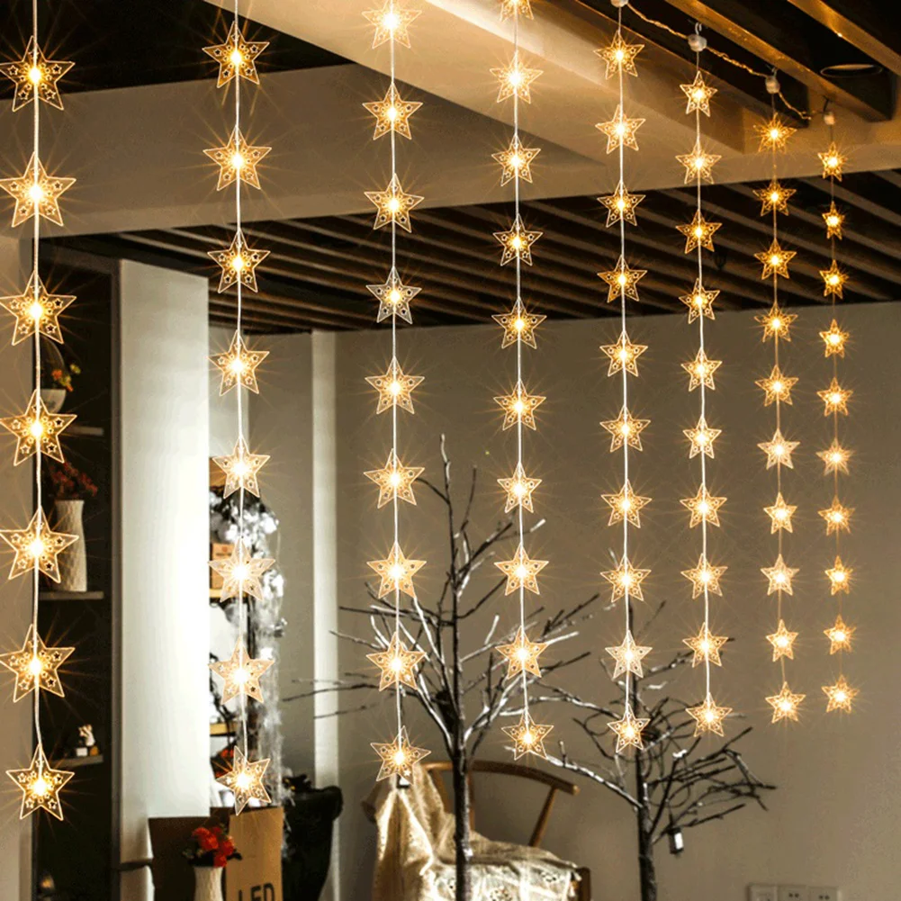 LED Dize İşıklar Noel Dekorasyon Perde ışık Uzaktan Kumanda Tatil Düğün Peri Garland ışıkları Ev yatak odası dekoru 2