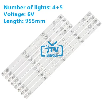 40 adet LED arka ışık şeridi 4C-LB5505-PF02J İçin L55s4900fs L55s4900 55d2900 L55P2 L55E5800A thomson 55uc6406