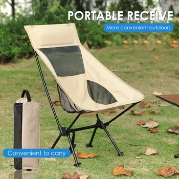 Ultralight Açık Katlanır kamp sandalyesi Piknik Yürüyüş Seyahat Eğlence Sırt Çantası Katlanabilir Plaj Ay Sandalye Balıkçılık Taşınabilir Sandalye