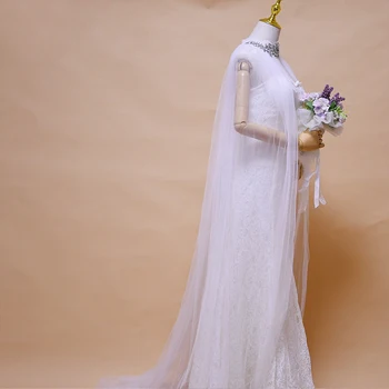 G22 3M Düğün Şal Tül Rhinestones ile Gelin Pelerin Pelerin Wrap Sparkly Aplike Elmas Parti Straplez Elbise Elbise