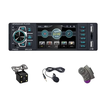 Tek Din Araba Stereo Bluetooth 3.8 İnç IPS Ekran FM Radyo Alıcısı İle Çift USB / AUX-In / TF Kart Bağlantı Noktası / Mikrofon 0