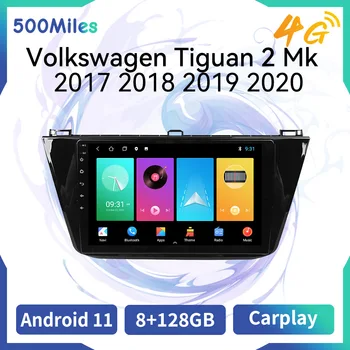 Autoradio VW Volkswagen Tiguan için 2 MK 2017-2021 2 Din Android Araba Radyo Multimedya Oynatıcı Navigasyon GPS Kafa Ünitesi Stereo Otomatik 0