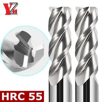 Alüminyum Köşe yarıçap uç frezesi CNC HRC55 3 Flüt Freze Araçları Tungsten Çelik 2R0.5 3R0.5 4R0.5 5R0.5 6R0.5 8R0.5 10R0.5 12R0. 5
