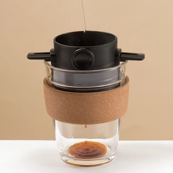 Katlanabilir Taşınabilir Kahve Filtresi Kahve Makinesi Paslanmaz Çelik Damla Kahve Çay Tutucu Kullanımlık Kağıtsız Kahve Damlatıcı Üzerine Dökün