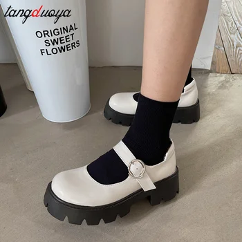 beyaz Mary Jane ayakkabı platformu topuklu Japon Tarzı Lolita Ayakkabı Kadınlar Vintage Yumuşak Yüksek Topuk platform ayakkabılar Üniversite Öğrencisi