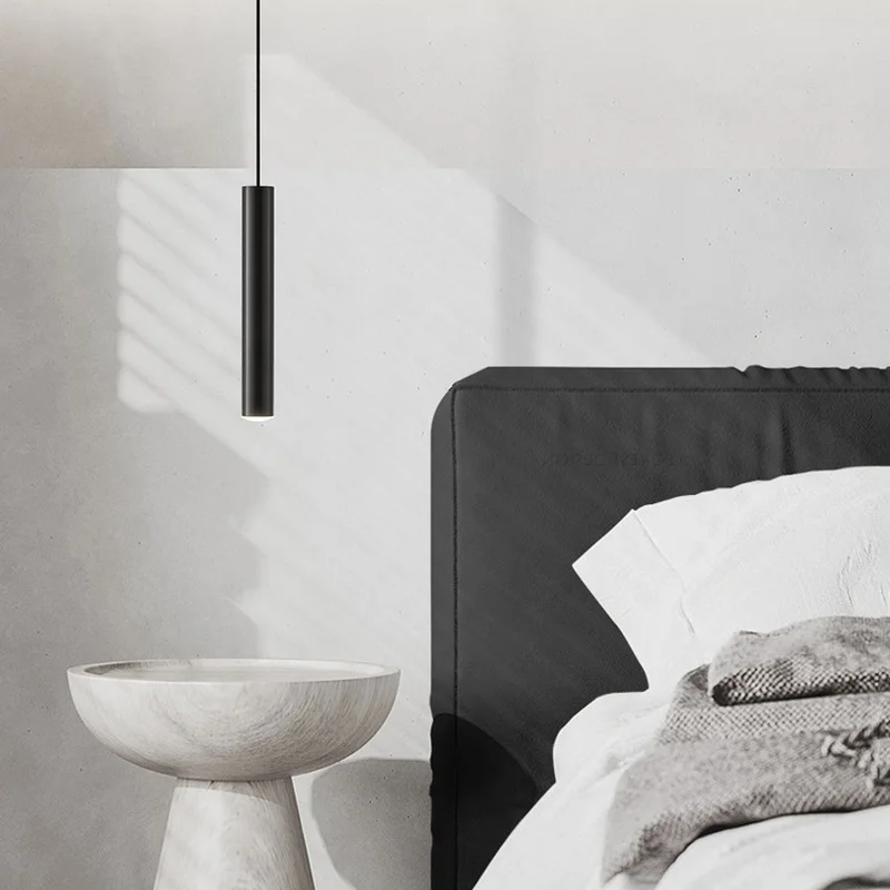 Minimalist küçük avize yatak odası bakır lambalar modern ışık lüks siyah moda restoran bar masası lambası iskandinav sarkıt 3