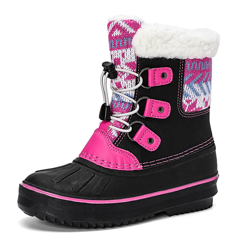 Moda Çocuk rahat ayakkabılar Erkek Kız Su Geçirmez Kar Botları Çocuklar Spor Kış Ayakkabı Shelle Ayakkabı Kadın pamuklu ayakkabılar 3