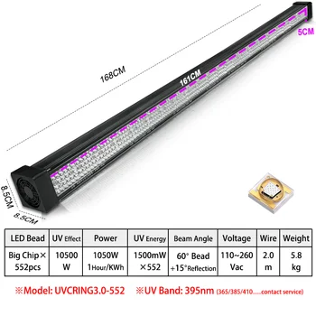 Bar Led UV JEL Kür Lambası Yüksek Güç Ultraviyole Siyah ışık yağ baskı makinesi Cam Mürekkep Boya Serigrafi UVCURİNG3. 0-552 4