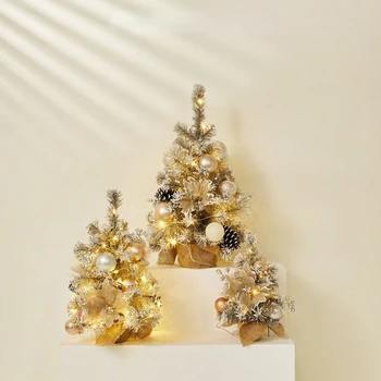 Mini Noel Ağacı Kuzey Avrupa Gümüş Gri Masaüstü Noel Ağacı 30cm 45cm 60cm Noel Süslemeleri Ev İçin Noel