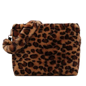 Lüks Faux Kürk moda alışveriş çantası Kadın Çanta Tasarımcısı Bayan Çantalar Kabarık Yumuşak Peluş Alışveriş çantası Sıcak Kış noel hediyesi
