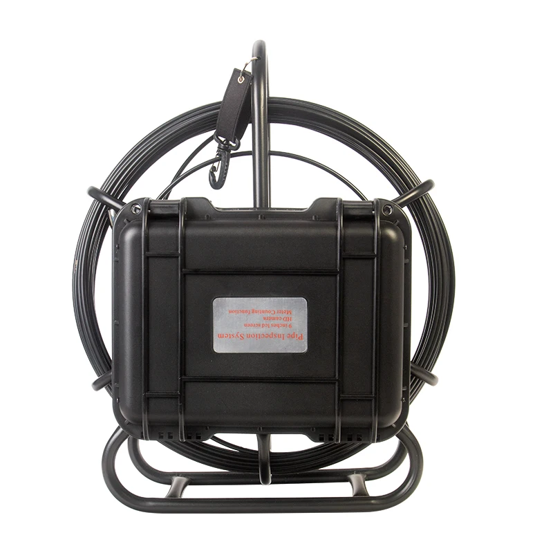 42mm Çift Lens Endoskop Dedektörü Sistemi Boru Hattı Muayene Video Kayıt Drenaj ve Kanalizasyon Borescope ile 5.55 mm Siyah Kablo 4