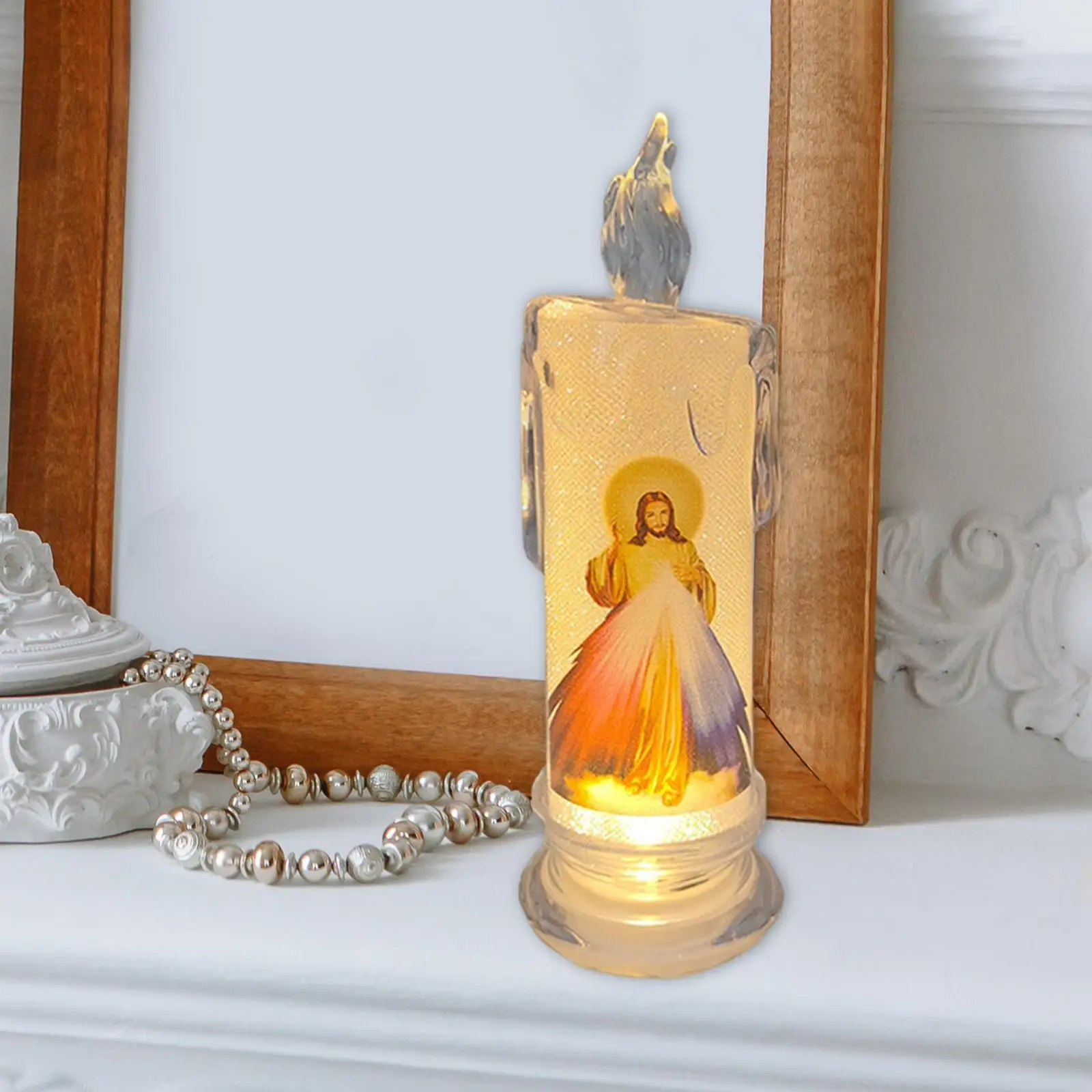 Elektronik LED lamba süsleme dini sanat dekor masa tatil için 4