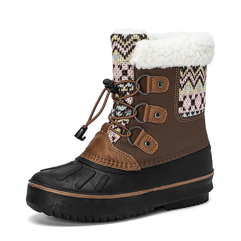 Moda Çocuk rahat ayakkabılar Erkek Kız Su Geçirmez Kar Botları Çocuklar Spor Kış Ayakkabı Shelle Ayakkabı Kadın pamuklu ayakkabılar 4