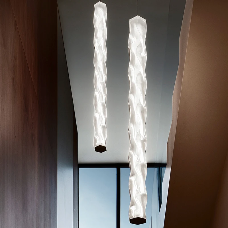 Modern İtalya Tasarımcı LED Kolye Lamba Ev Ofis sarkıt aydınlatma Yaratıcı Odası Dekor Asılı Süspansiyon Yemek Odası İçin 4