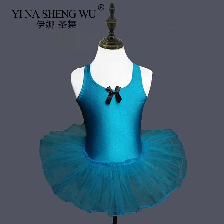 Yeni çocuk Bale Dans Bodysuit Kız Dans Uygulama Giyim Çocuk Bale Dans Giyim Bale Tutu Performans Kostümleri Elbise 4