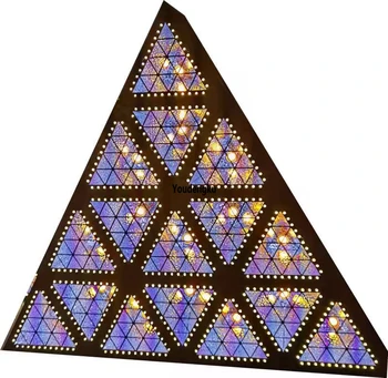 6 adet 16x30 W + 528x0. 2 W RGB sahne olay kulübü konser disko dmx rgb led blinder üçgen matris ışık
