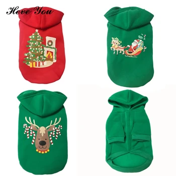 Heve Size Giysi Küçük Köpekler İçin Noel Köpek Giyim Noel Baba Kostüm Pet Coat Kış Sıcak Köpek Chihuahua Giysileri Köpekler İçin 0