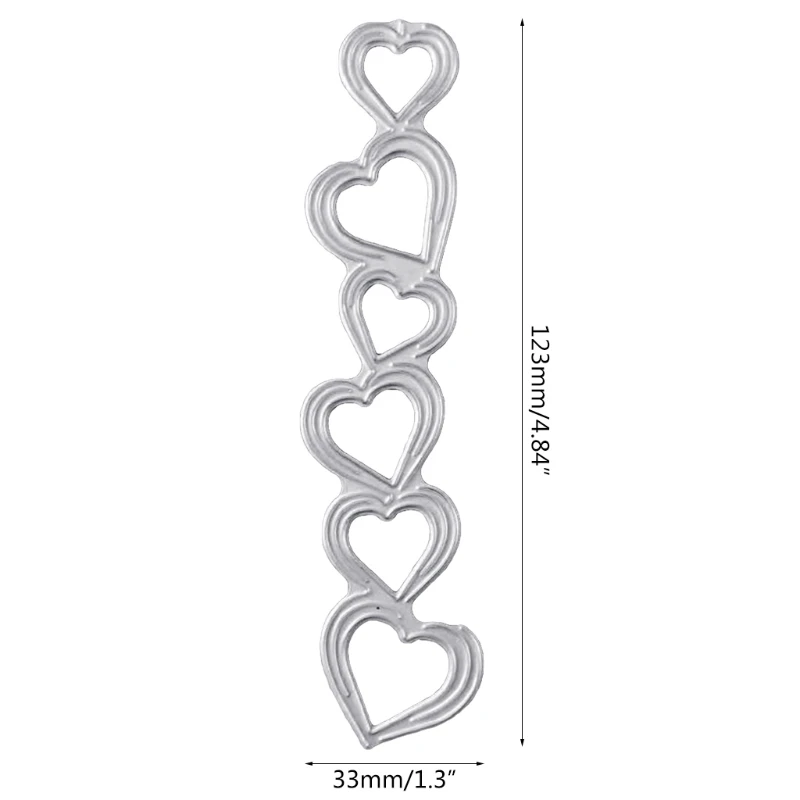F2TE Kalp Metal Kesme Ölür Stencil DIY Scrapbooking Albümü Kağıt Kartı Şablonu Kalıp Kabartma Zanaat Dekorasyon 5