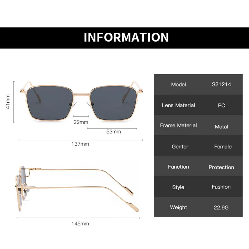 Moda Küçük Çerçeve Kare Metal Güneş Gözlüğü Polarize Marka Tasarım Anti-ultraviyole UV400 için Rahat Güneş Gözlüğü Yetişkin, Kadın, Erkek 5