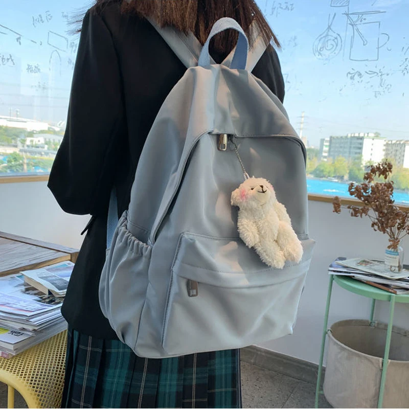 Moda Sırt Çantası Tuval Kadın Sırt Çantası Anti-hırsızlık omuzdan askili çanta Yeni okul çantası Genç Kızlar için Okul Sırt Çantası Kadın 5