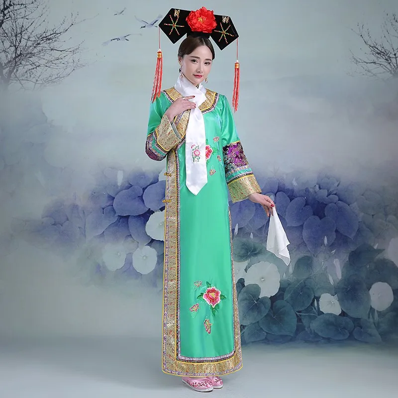 Nakış kız Qing Hanedanı Prenses Kostüm kadın Hanfu antik mahkemesi elbise cosplay sahne performansı 5