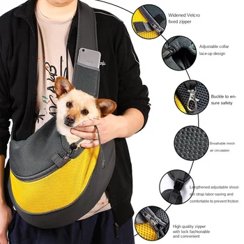 Pet köpek taşınabilir omuzdan askili çanta, köpek çantası, açık seyahat evcil hayvan sırt çantası, küçük ve orta ölçekli Fransız boğa güreşi chihuahua