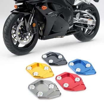 CNC Motosiklet Kickstand Büyütücü Yan Standı Uzatma Pad Destek Plakası Honda CBR600RR F5 2007- 2009 2010 2011 2012-2015