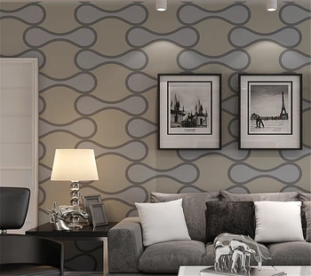 Beibehang Modern Avrupa 3D Stereo Doku Kalın Duvar Kağıdı Yatak Odası Oturma Odası Otel İnternet Kahve Çizgili 3d Duvar Kağıdı rulo