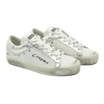 CANGMA Lüks Marka Tasarımcısı Kadın Retro Beyaz Ayakkabı Hakiki deri Sneakers Kadın rahat ayakkabılar Yetişkin Ayakkabı Kadın 0
