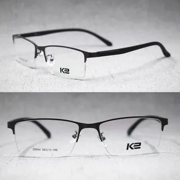 Erkekler TR90 Hafif Miyopi Gözlük Çerçeveleri Alaşım Yarım Çerçevesiz Metal Gözlük Optik Marka Yeni Gözlük Z8864