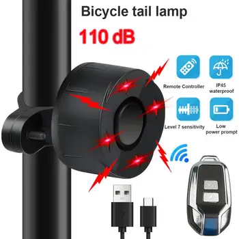 Yeni Kablosuz Bisiklet hırsız alarmı Uzaktan Kumanda 110dB Elektrikli Motosiklet skuter bisiklet Güvenlik Koruma titreşimli alarmlar