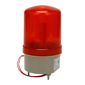 2X Endüstriyel yanıp sönen ses alarm ışığı, BEM-1101J 220 V kırmızı LED uyarı ışıkları Acousto-optik Alarm sistemi 4